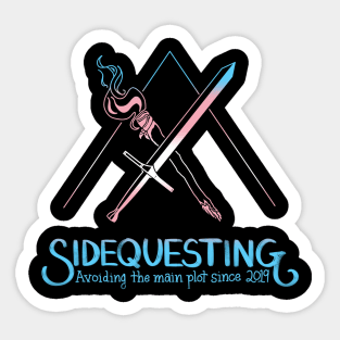 Trans Sidequesting Logo Sticker